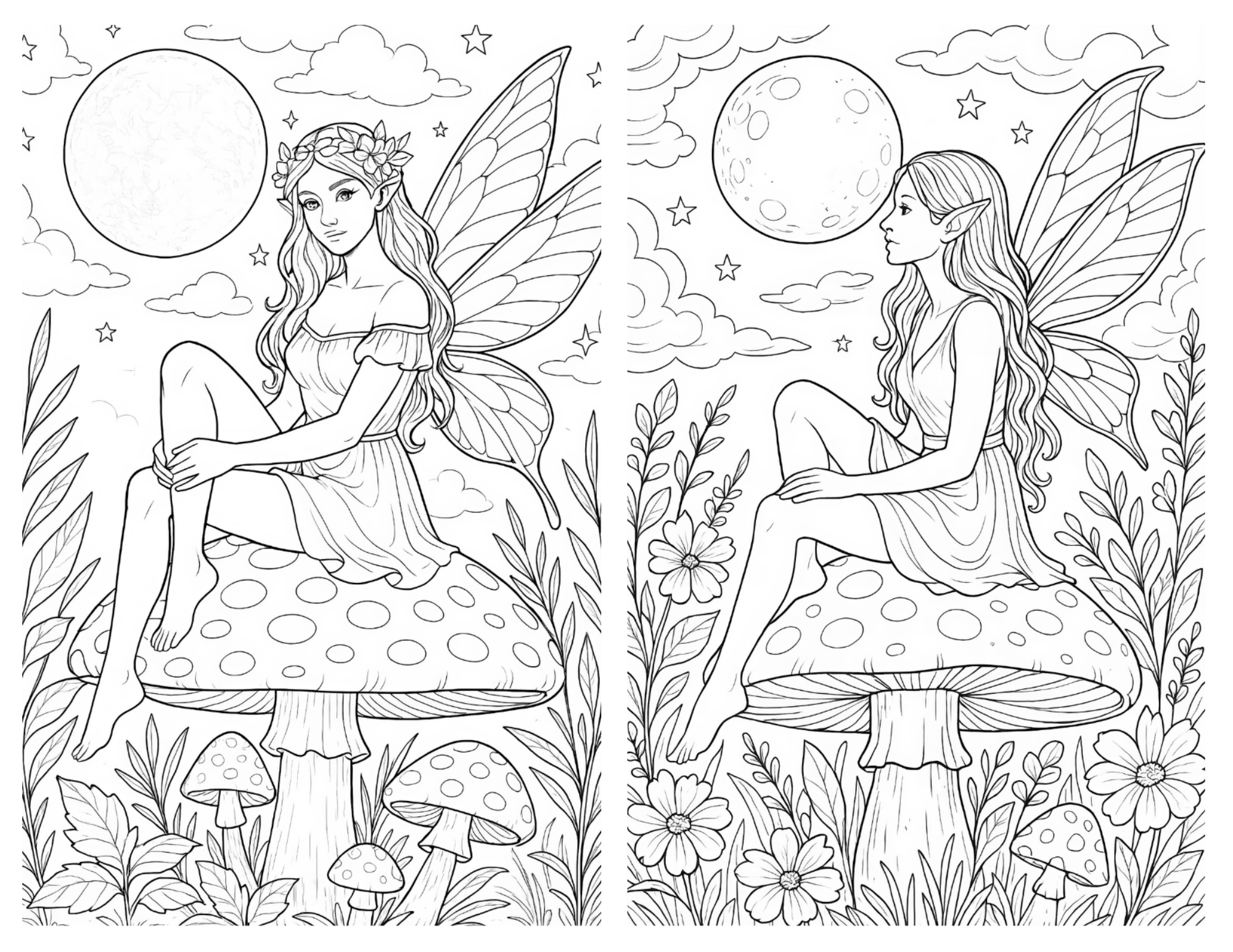 Omalovánka ke stažení -  Víly